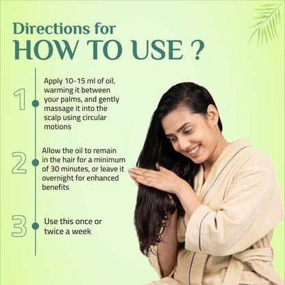 3‑in‑1 Hair‑Fall, Dandruff & Turn Hair Black Ayurvedic Oil
