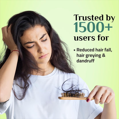3‑in‑1 Hair‑Fall, Dandruff & Turn Hair Black Ayurvedic Oil